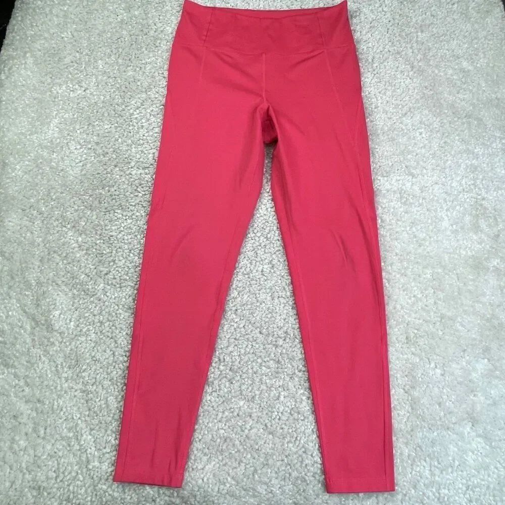 Girlfriend Collective Compressive High Rise Legging Geranium Pink - Picture 2 of 12